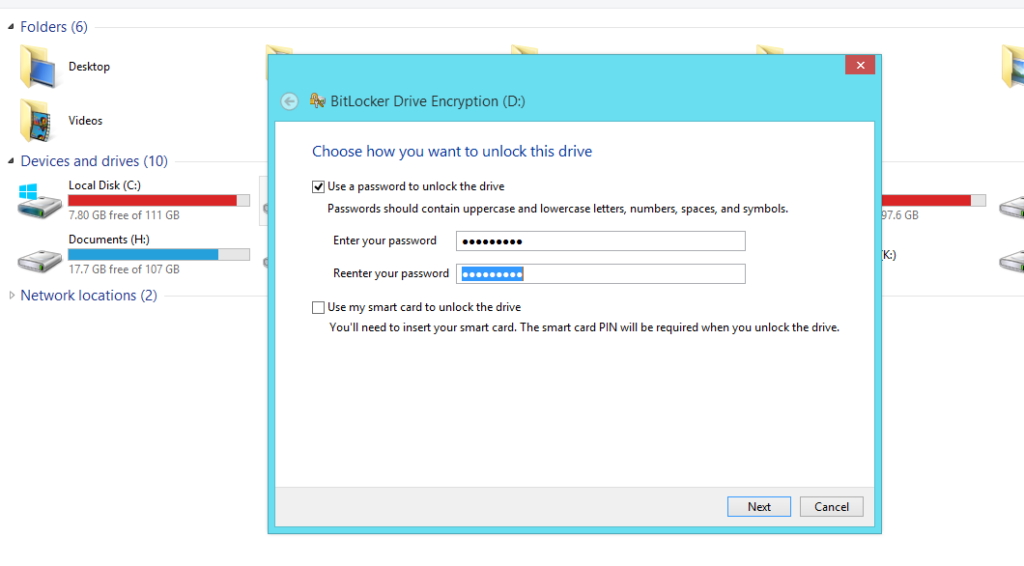 how to turn on bitlocker