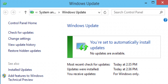 update windows command line