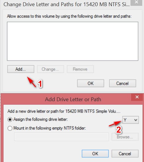 add letter to flash drive