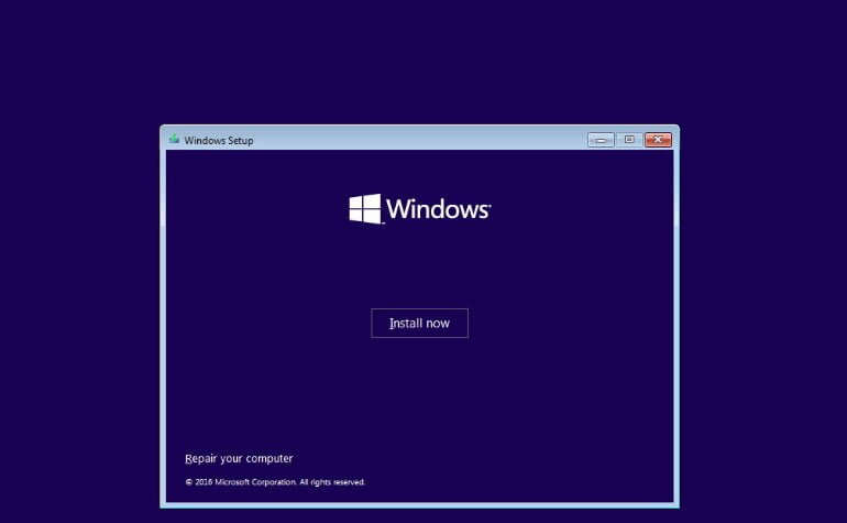 windows install, setup