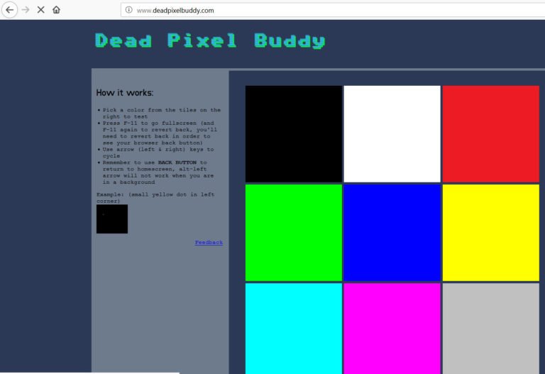 How to check monitor for dead pixels online