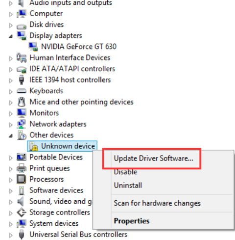 update driver software