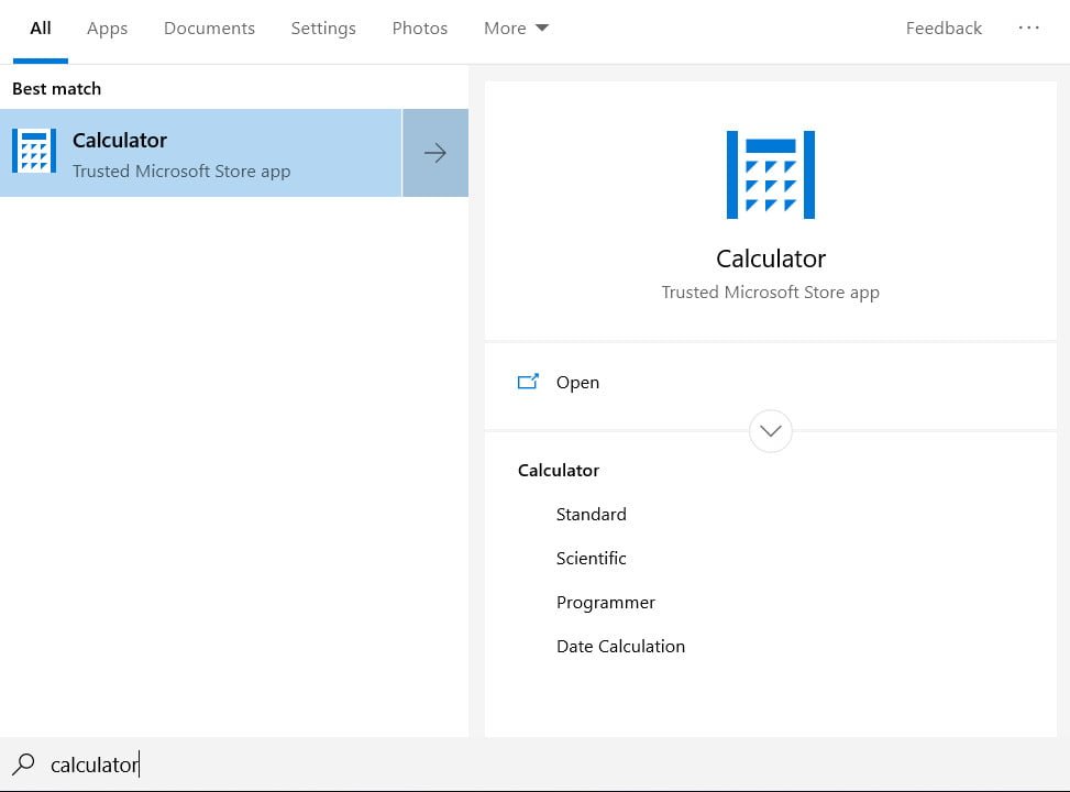 windows 10 calculator app not working