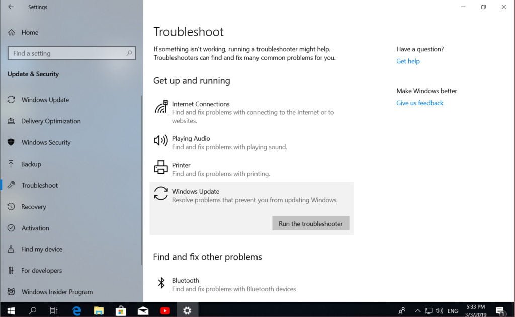 windows update troubleshoot