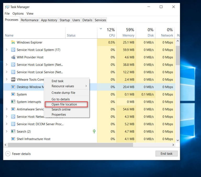 What is dwm.exe process and how dwm.exe works in Windows 10