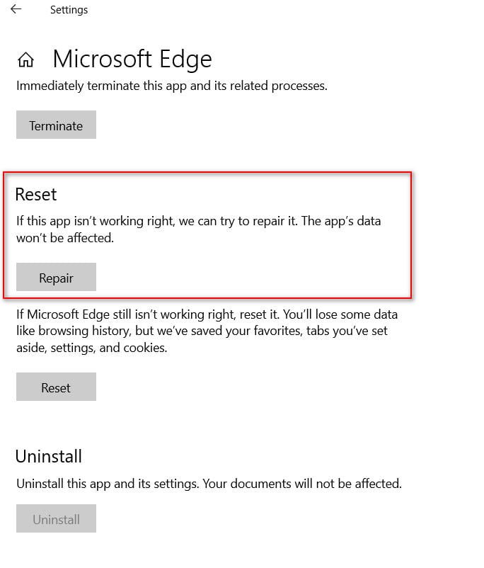 reset microsoft edge home page reset microsoft edge home page