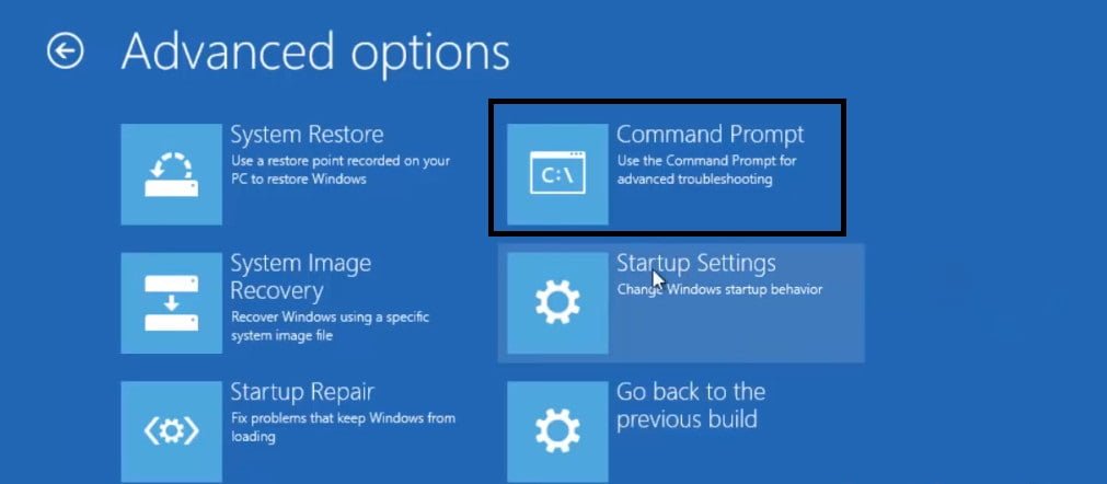 command prompt section