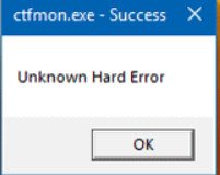 ctfmon.exe failed to initialize properly