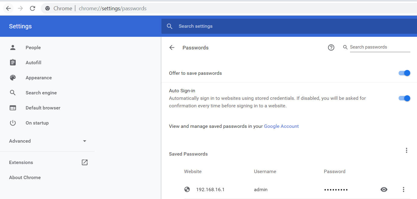 How  to delete saved Passwords on Chrome