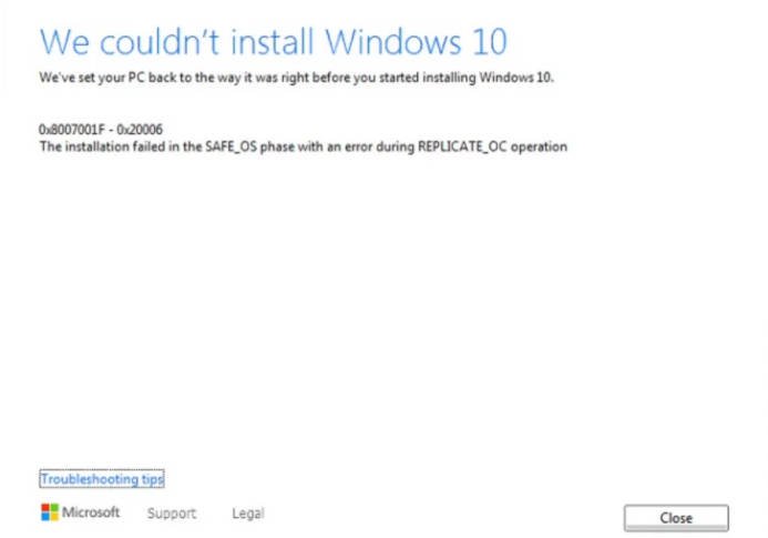 windows 10 error 0x8007001f
