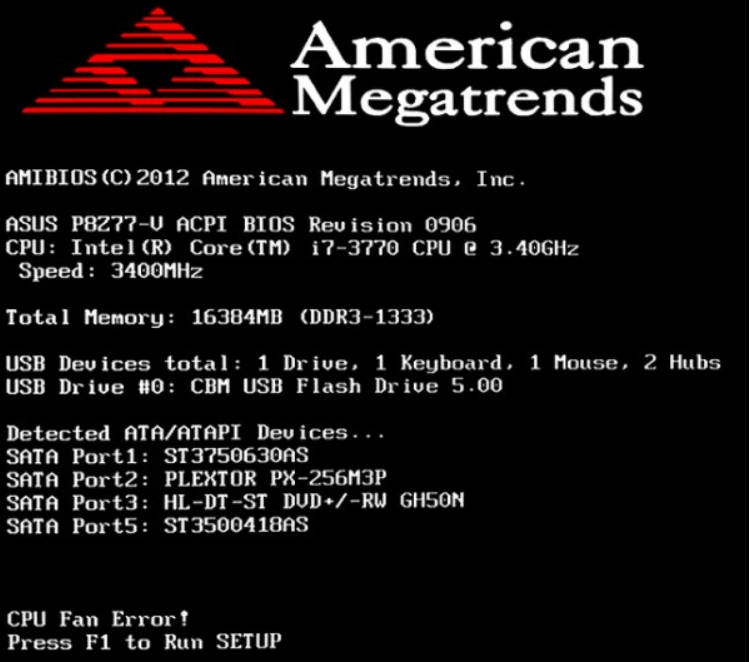 Error press f1. American MEGATRENDS. Ошибка American MEGATRENDS CPU Fan Error. CPU Error при загрузке. CPU Fan Error Press f1 to Run Setup.