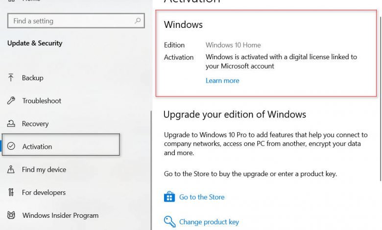 How to check if windows 10 is activated