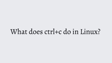 What does ctrl+c do in Linux